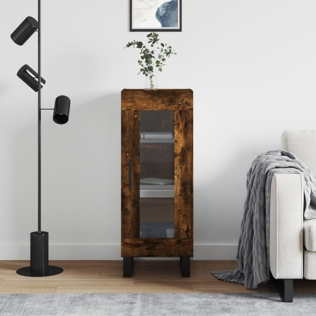 Das Sideboard misst 34.5 x 34 x 90 cm mit den Massen 34.5 x 34 x 90 cm