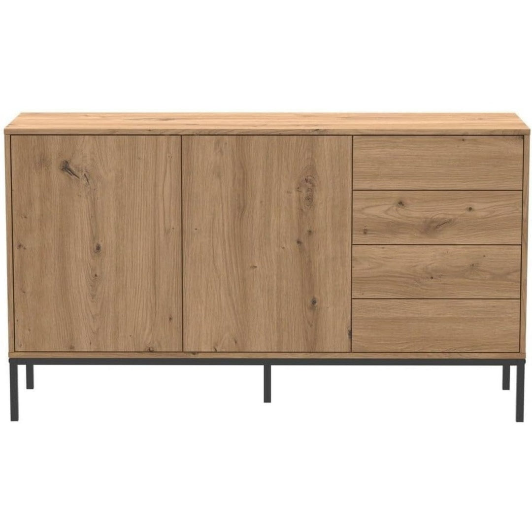 Sideboard mit 4 Schubladen und einem Metallgestell