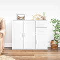 Das Sideboard misst 91 x 29.5 x 75 cm