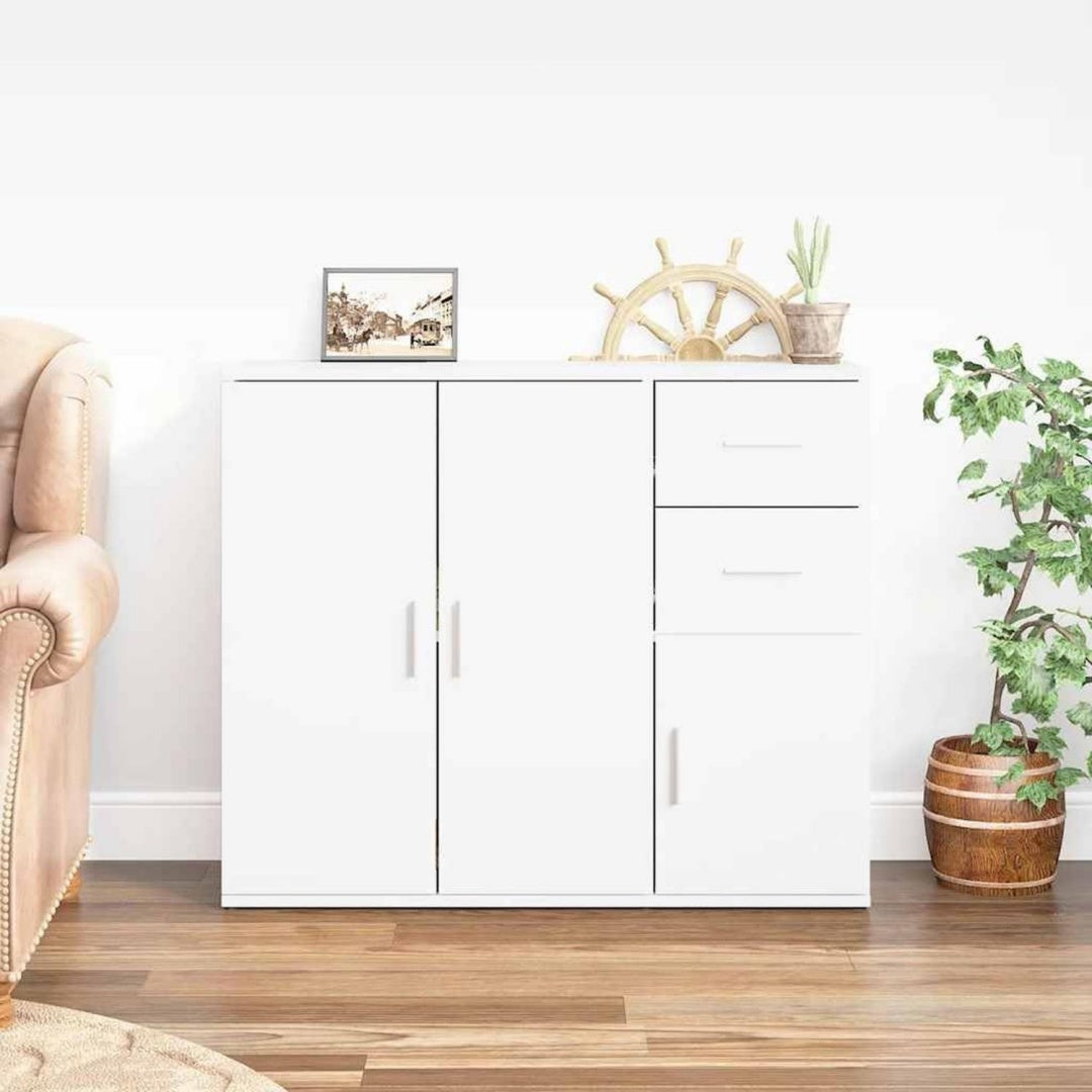 Das Sideboard misst 91 x 29.5 x 75 cm