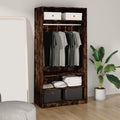 Kleiderschrank in Naturbraun und Schwarz