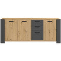 Sideboard verbindet beschichtete Flaechen und 3 Schubladen