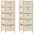 Das Sideboard zeigt sich in Beige