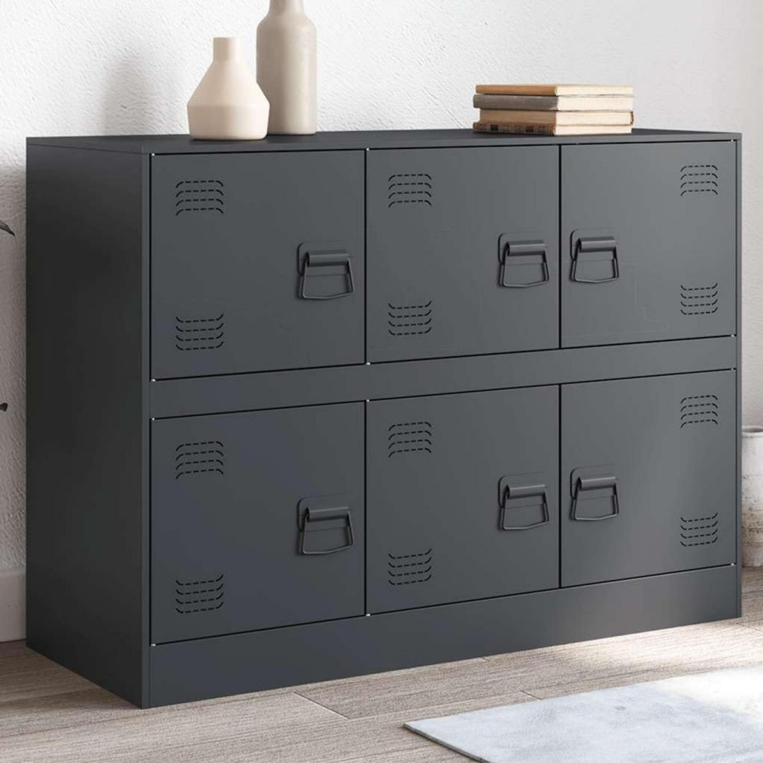 Sideboard mit 6 Tueren und einem Metallgestell