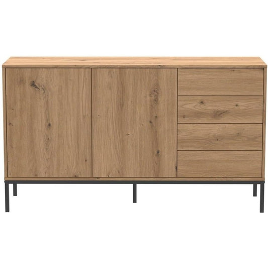 Sideboard mit 4 Schubladen und einem Metallgestell