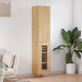 Hochschrank aus Holzwerkstoff mit geschlossenem Stauraum mit den Massen 34.5 x 34 x 180 cm