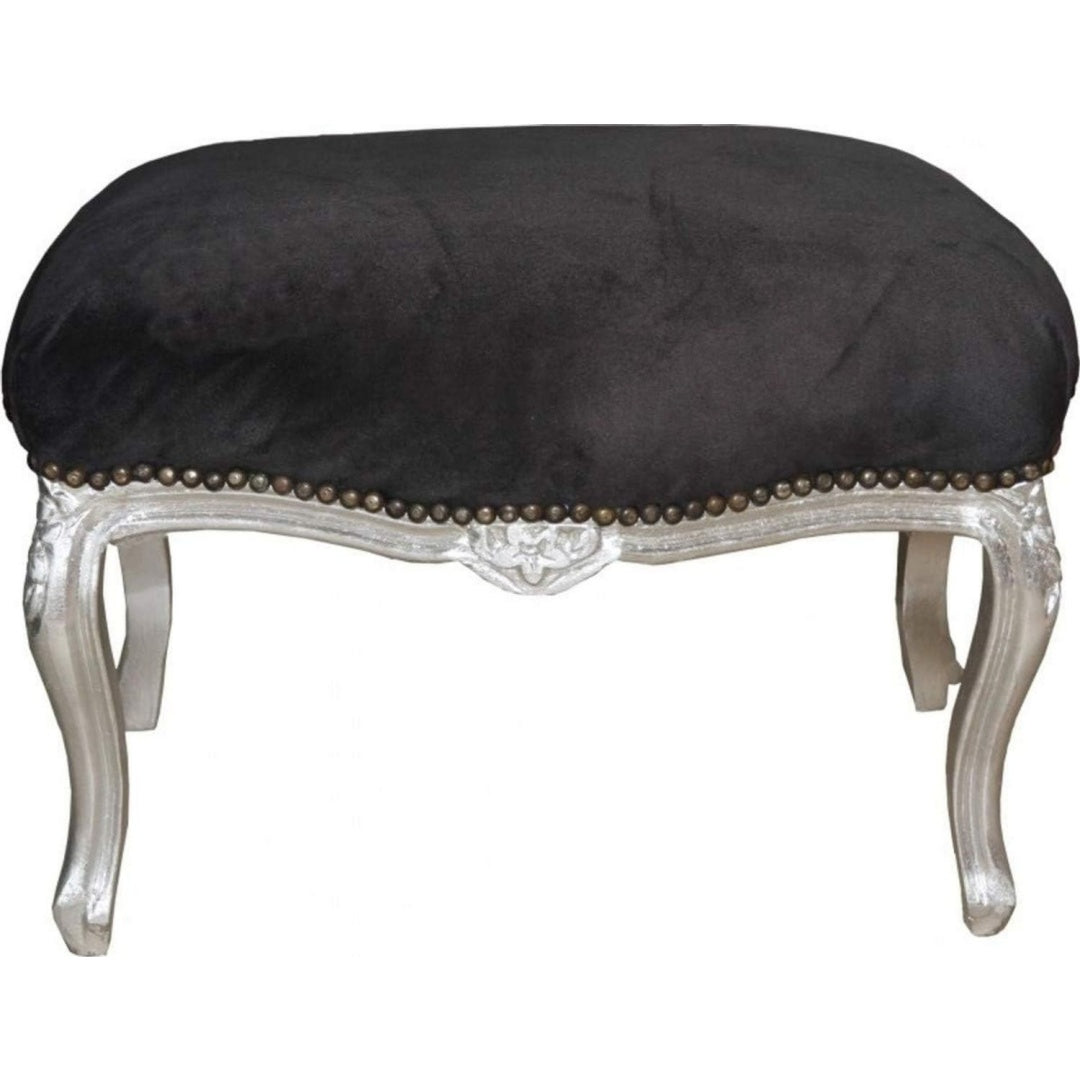 Hocker in Schwarz und Silber