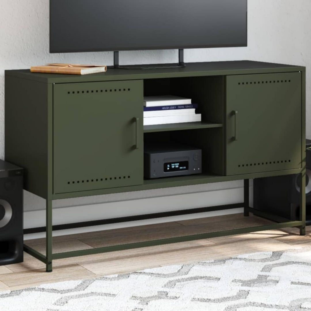 Hochschrank aus Metall in Weiss