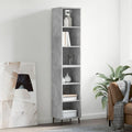 Hochschrank mit den Massen 34.5 x 32.5 x 180 cm in Betongrau