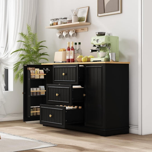 Sideboard verbindet 3 Schubladen und eine ausziehbare Konstruktion